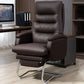 Modern Armless Office Chair No Wheels Leather No Distressing Ergonomic Chair
