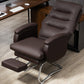 Modern Armless Office Chair No Wheels Leather No Distressing Ergonomic Chair