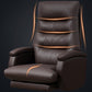 Modern Armless Office Chair No Wheels Leather No Distressing Ergonomic Chair