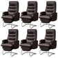 Modern Armless Office Chair No Wheels Leather No Distressing Ergonomic Chair