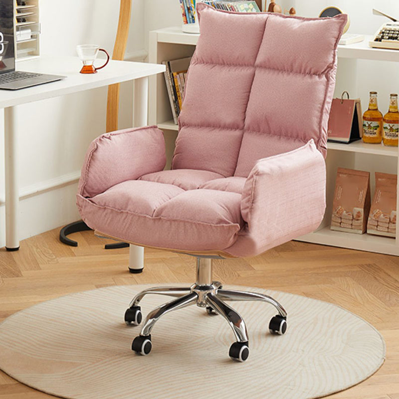 Modern Desk Chair Slide Adjustable Seat Height Office Chair with Wheels