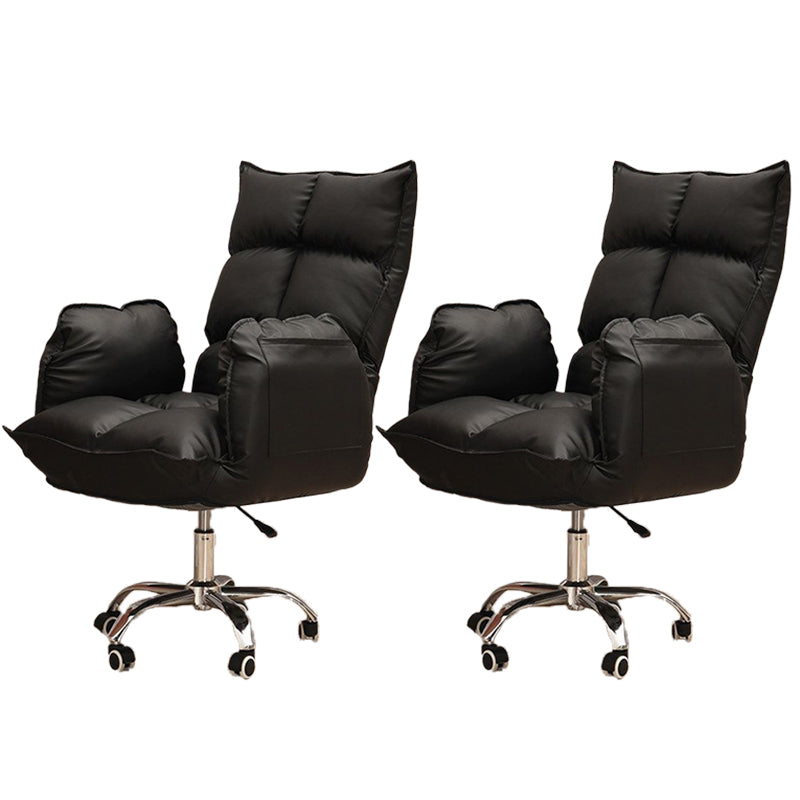 Modern Desk Chair Slide Adjustable Seat Height Office Chair with Wheels