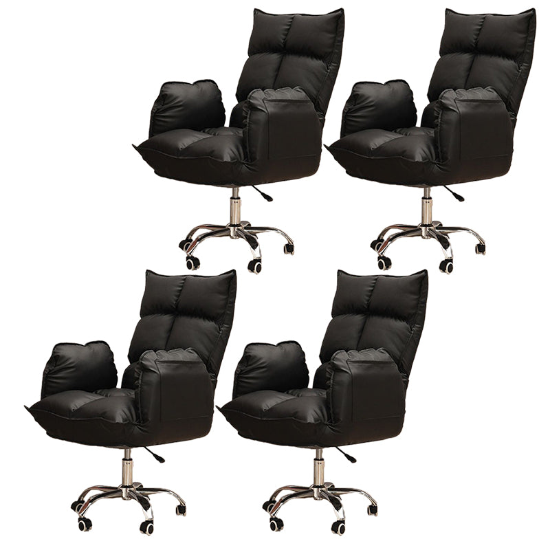 モダンデスクチェアスライド調整可能なシート高さのオフィスチェア付きホイール付き