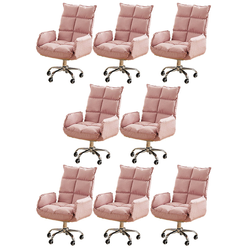 Modern Desk Chair Slide Adjustable Seat Height Office Chair with Wheels