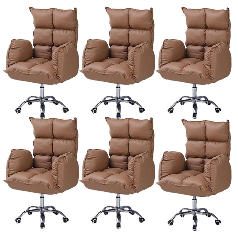 モダンデスクチェアスライド調整可能なシート高さのオフィスチェア付きホイール付き