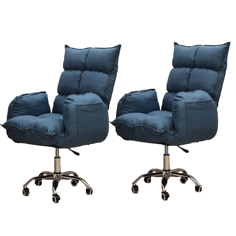 Silla de escritorio moderna deslizamiento de asiento ajustable altura de la oficina con ruedas