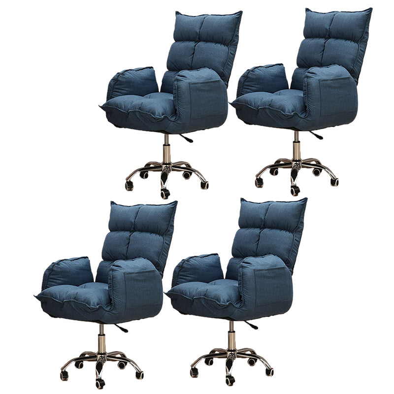 モダンデスクチェアスライド調整可能なシート高さのオフィスチェア付きホイール付き