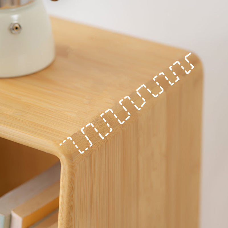 Geschlossener Bambus -Bücherregal zeitgenössische vertikale Bücherregal mit Regalen