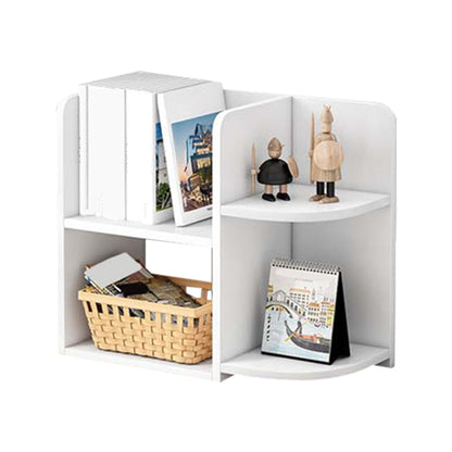 Closed Back Bookshelf Engineered Wood Contemporary Bookcase with Shelves 21"L x 8"W x 19"H White Drawer Not Included Clearhalo 'Bookcases' 'furn' 'furn_bookcases' 'Furniture' 'Office Furniture' 7711382