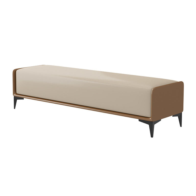 Rectangle Bedroom Bench Modern Seating Bench with Upholstered and Metal Legs Clearhalo 'Benches' 'Chairs & Seating' 'furn' 'furn_benches' 'Furniture' 'Living Room Furniture' 7711488