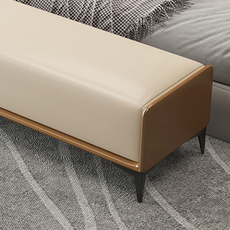 Rectangle Bedroom Bench Modern Seating Bench with Upholstered and Metal Legs Clearhalo 'Benches' 'Chairs & Seating' 'furn' 'furn_benches' 'Furniture' 'Living Room Furniture' 7711489