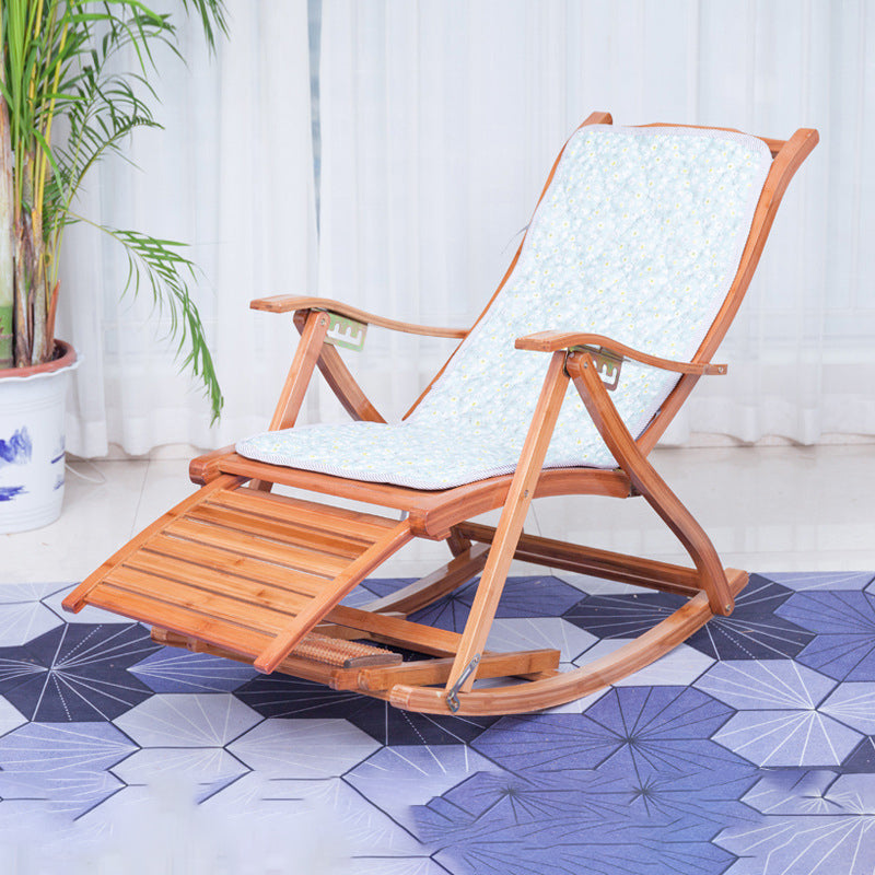 Simple Style Bamboo Rocking Chair Leisure Lounge Lazy Chair for Living Room Red Brown Clearhalo 'Chairs & Seating' 'furn' 'furn_rocking_chairs' 'Furniture' 'Living Room Furniture' 'Rocking Chairs' 'rocking_chairs' 7711638