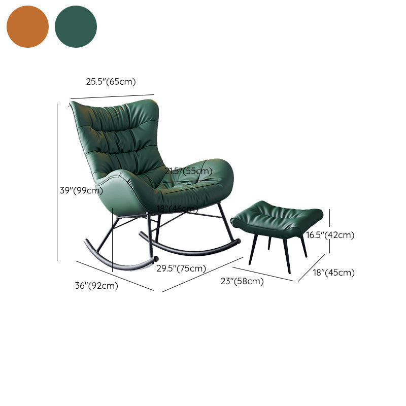 Chaise de rocker glamour rembourré une chaise accent à bascule