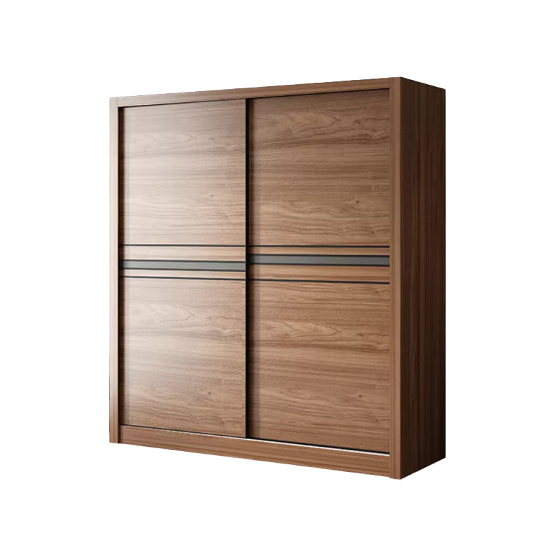 Gabinete de almacenamiento de madera de dormitorio Puertas correderas tradicionales Armario