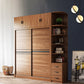 Gabinete de almacenamiento de madera de dormitorio Puertas correderas tradicionales Armario