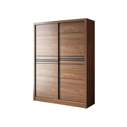 Gabinete de almacenamiento de madera de dormitorio Puertas correderas tradicionales Armario