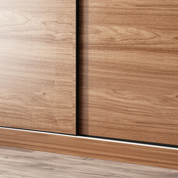 Gabinete de almacenamiento de madera de dormitorio Puertas correderas tradicionales Armario