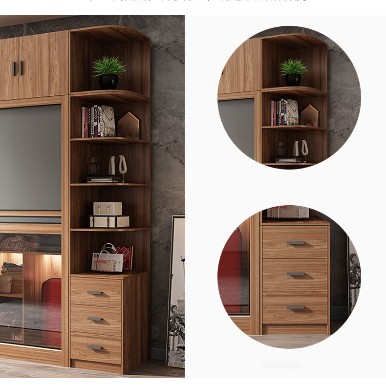 Gabinete de almacenamiento de madera de dormitorio Puertas correderas tradicionales Armario