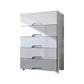Contemporary Bedroom Wardrobe Plastic Drawers Storage Armoire 27.5"L x 14.5"W x 42"H Grey 5 Clearhalo 'Armoires & Wardrobes' 'armoires_wardrobes' 'Bedroom Furniture' 'furn' 'furn_armoires_wardrobes' 'Furniture' 7711769