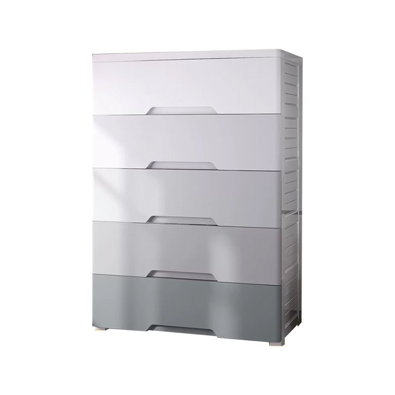 Contemporary Bedroom Wardrobe Plastic Drawers Storage Armoire 31"L x 15"W x 42"H Grey 5 Clearhalo 'Armoires & Wardrobes' 'armoires_wardrobes' 'Bedroom Furniture' 'furn' 'furn_armoires_wardrobes' 'Furniture' 7711771