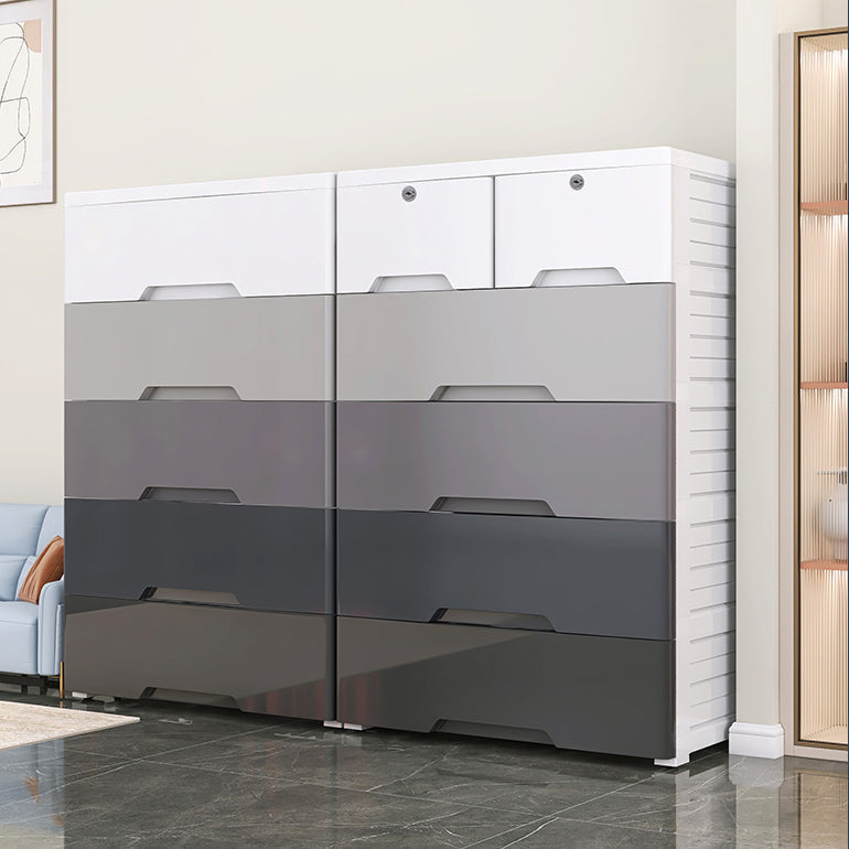Contemporary Bedroom Wardrobe Plastic Drawers Storage Armoire Clearhalo 'Armoires & Wardrobes' 'armoires_wardrobes' 'Bedroom Furniture' 'furn' 'furn_armoires_wardrobes' 'Furniture' 7711772