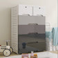 Contemporary Bedroom Wardrobe Plastic Drawers Storage Armoire Clearhalo 'Armoires & Wardrobes' 'armoires_wardrobes' 'Bedroom Furniture' 'furn' 'furn_armoires_wardrobes' 'Furniture' 7711774