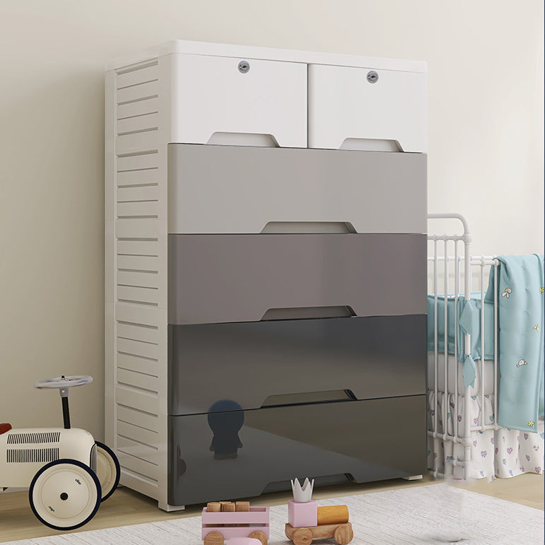 Contemporary Bedroom Wardrobe Plastic Drawers Storage Armoire Clearhalo 'Armoires & Wardrobes' 'armoires_wardrobes' 'Bedroom Furniture' 'furn' 'furn_armoires_wardrobes' 'Furniture' 7711774