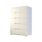 Contemporary Bedroom Wardrobe Plastic Drawers Storage Armoire 24.8"L x 13.2"W x 33.5"H Khaki 5 Clearhalo 'Armoires & Wardrobes' 'armoires_wardrobes' 'Bedroom Furniture' 'furn' 'furn_armoires_wardrobes' 'Furniture' 7711788