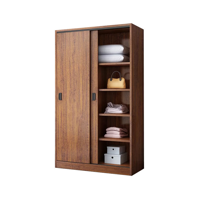 Engineered Wood Wardrobe Armoire Modern Storage Cabinet with Shelves Clearhalo 'Armoires & Wardrobes' 'armoires_wardrobes' 'Bedroom Furniture' 'furn' 'furn_armoires_wardrobes' 'Furniture' 7711808