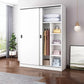 Engineered Wood Wardrobe Armoire Modern Storage Cabinet with Shelves Armoire 47"L x 20"W x 71"H White Clearhalo 'Armoires & Wardrobes' 'armoires_wardrobes' 'Bedroom Furniture' 'furn' 'furn_armoires_wardrobes' 'Furniture' 7711809