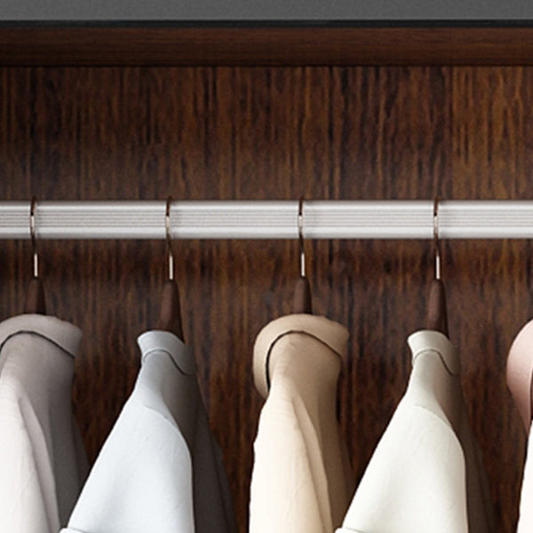 Engineered Wood Wardrobe Armoire Modern Storage Cabinet with Shelves Clearhalo 'Armoires & Wardrobes' 'armoires_wardrobes' 'Bedroom Furniture' 'furn' 'furn_armoires_wardrobes' 'Furniture' 7711813