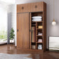 Engineered Wood Wardrobe Armoire Modern Storage Cabinet with Shelves Armoire with Top Cabinet 47"L x 20"W x 87"H Brown Clearhalo 'Armoires & Wardrobes' 'armoires_wardrobes' 'Bedroom Furniture' 'furn' 'furn_armoires_wardrobes' 'Furniture' 7711819