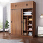 Engineered Wood Wardrobe Armoire Modern Storage Cabinet with Shelves Armoire with Top Cabinet 63"L x 20"W x 87"H Brown Clearhalo 'Armoires & Wardrobes' 'armoires_wardrobes' 'Bedroom Furniture' 'furn' 'furn_armoires_wardrobes' 'Furniture' 7711821