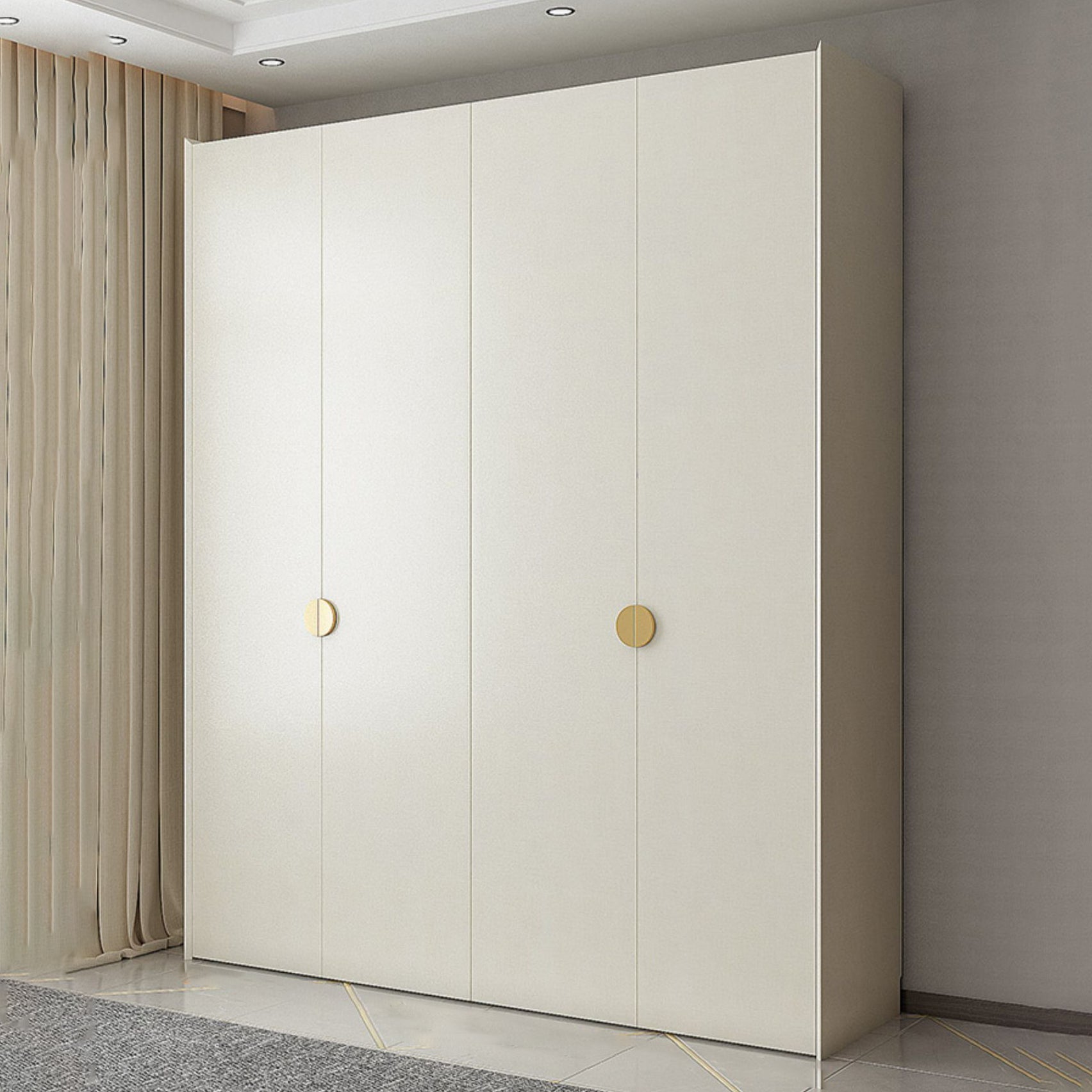 Engineered Wood Wardrobe Cabinet Modern Wardrobe Closet with Shelves for Home Clearhalo 'Armoires & Wardrobes' 'armoires_wardrobes' 'Bedroom Furniture' 'furn' 'furn_armoires_wardrobes' 'Furniture' 7711835