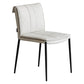 Silla lateral de estilo moderno silla de comedor tapizada con base de metal