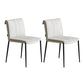 Silla lateral de estilo moderno silla de comedor tapizada con base de metal