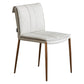 Silla lateral de estilo moderno silla de comedor tapizada con base de metal