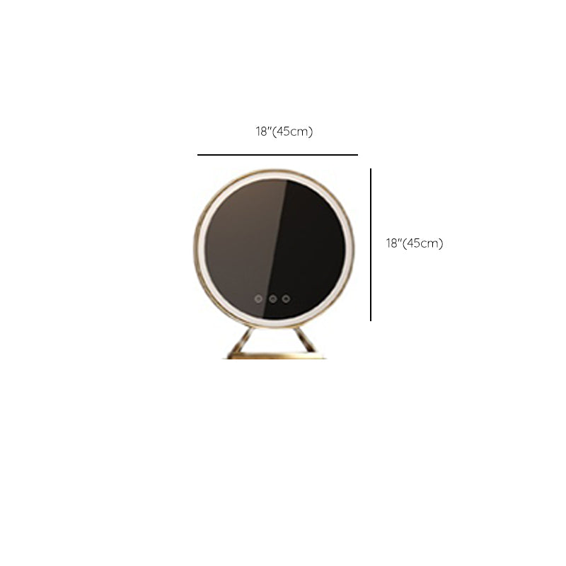 Vanity per trucco a specchio in ardesia glam impostato in grigio con 5 cassetti