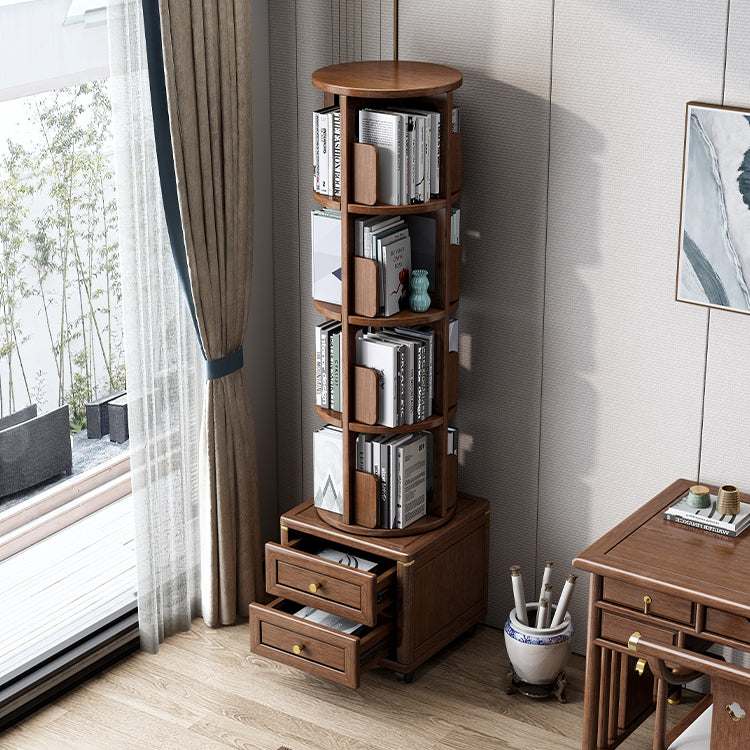 Minimalistic Wooden Accent Chest Living Room Chest with Shelves in Dark Brone Clearhalo 'Cabinets & Chests' 'cabinets_chests' 'furn' 'furn_cabinets_chests' 'Furniture' 'Living Room Furniture' 7713350