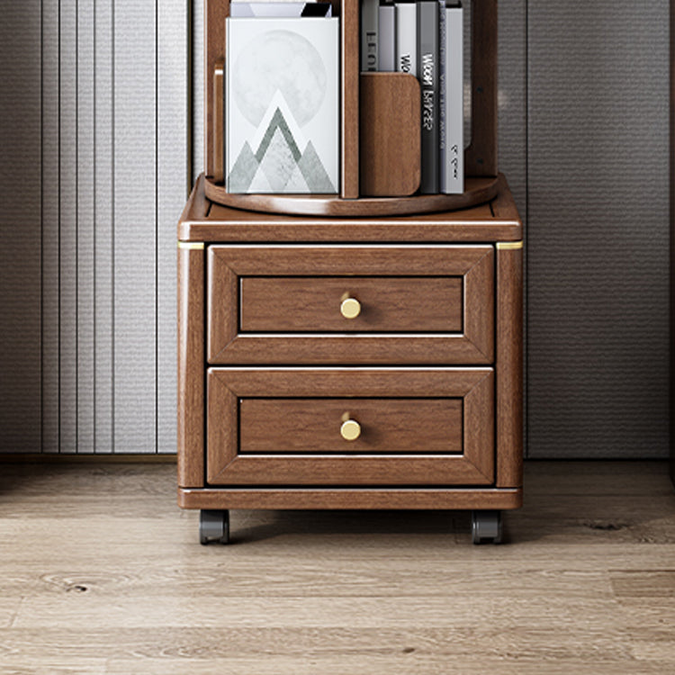 Minimalistic Wooden Accent Chest Living Room Chest with Shelves in Dark Brone Clearhalo 'Cabinets & Chests' 'cabinets_chests' 'furn' 'furn_cabinets_chests' 'Furniture' 'Living Room Furniture' 7713356