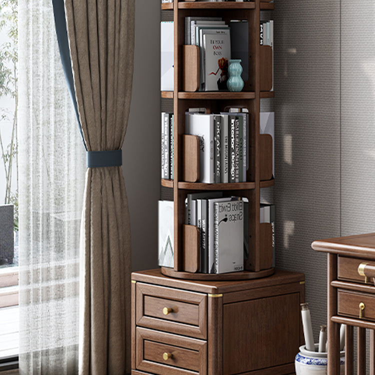 Minimalistic Wooden Accent Chest Living Room Chest with Shelves in Dark Brone Clearhalo 'Cabinets & Chests' 'cabinets_chests' 'furn' 'furn_cabinets_chests' 'Furniture' 'Living Room Furniture' 7713358