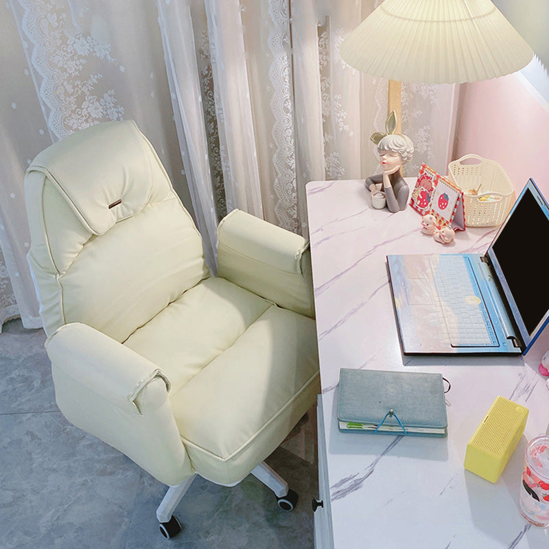 Sedia da ufficio moderna altezza del sedile regolabile nessuna sedia da scivolo angosciante con ruote