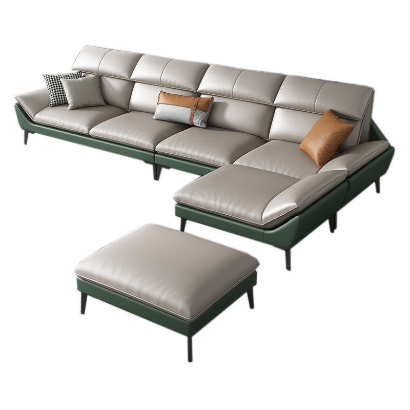 Couleur de couleur en mousse Épouillé bras étanche canapé en cuir authentique pour la maison