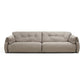 2-seater Scratch Resistant Solid Color Living Room Leather Sofa