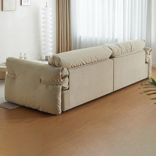 2-seater Scratch Resistant Solid Color Living Room Leather Sofa