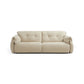 2-seater Scratch Resistant Solid Color Living Room Leather Sofa