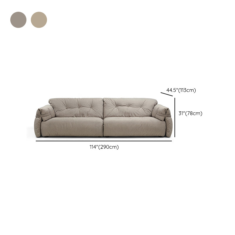 2-seater Scratch Resistant Solid Color Living Room Leather Sofa
