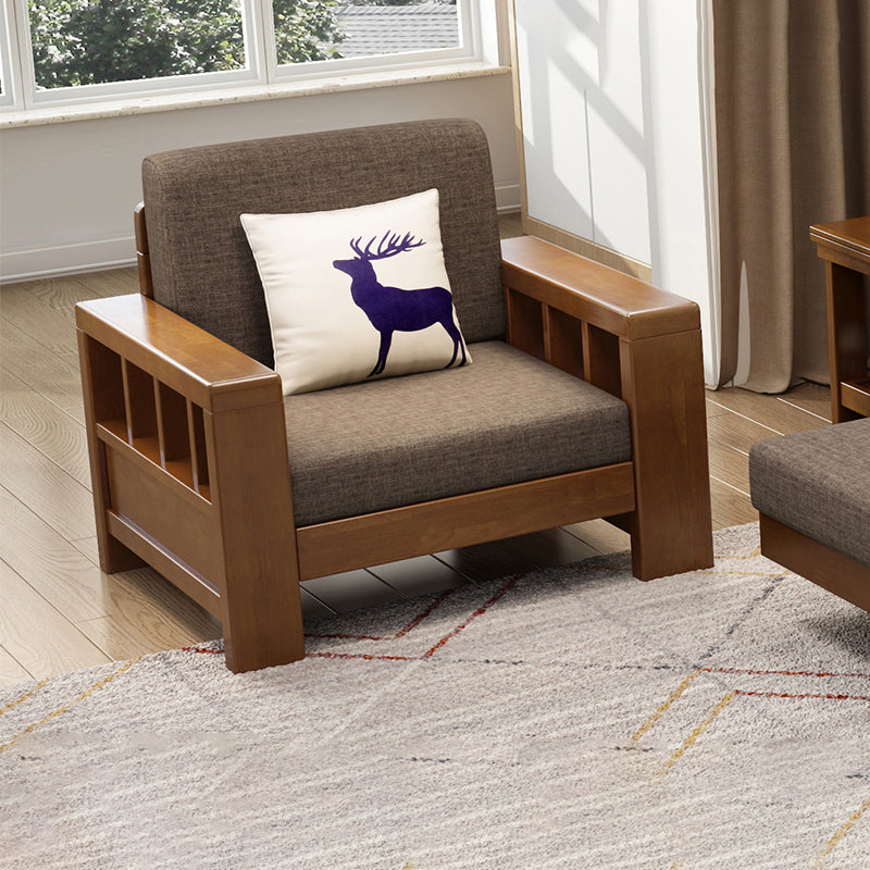 Rubberwood Contemporary Slipcovered Square Arm Sofa for Living Room 1-Seater Sofa Clearhalo 'furn' 'furn_sofas' 'Furniture' 'Living Room Furniture' 'Sofa' 'sofas' 7713694