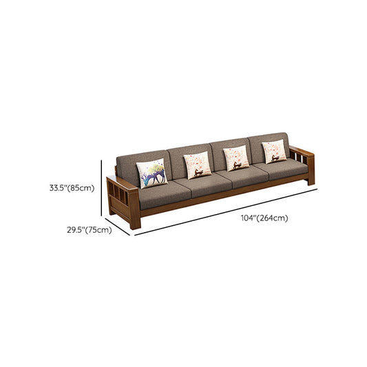 Rubberwood Contemporary Slipcovered Square Arm Sofa for Living Room Clearhalo 'furn' 'furn_sofas' 'Furniture' 'Living Room Furniture' 'Sofa' 'sofas' 7713708