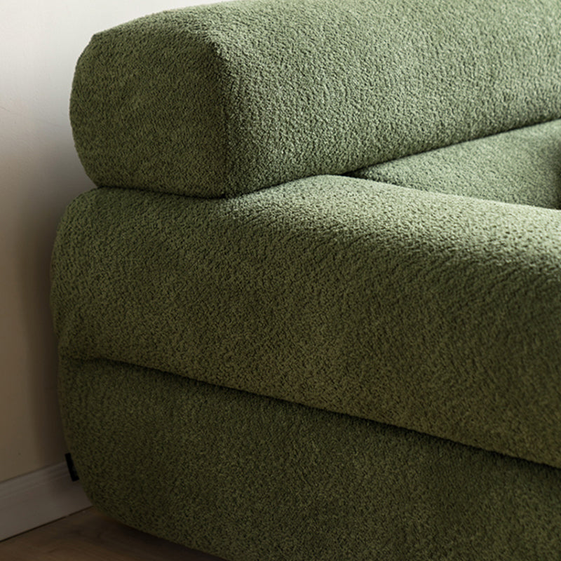 リビングルーム用のタイトなシートフォームソリッドカラー木製埋め込み式アームソファ